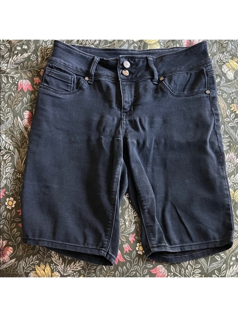 Denim Dark Gray Women's Bermudas